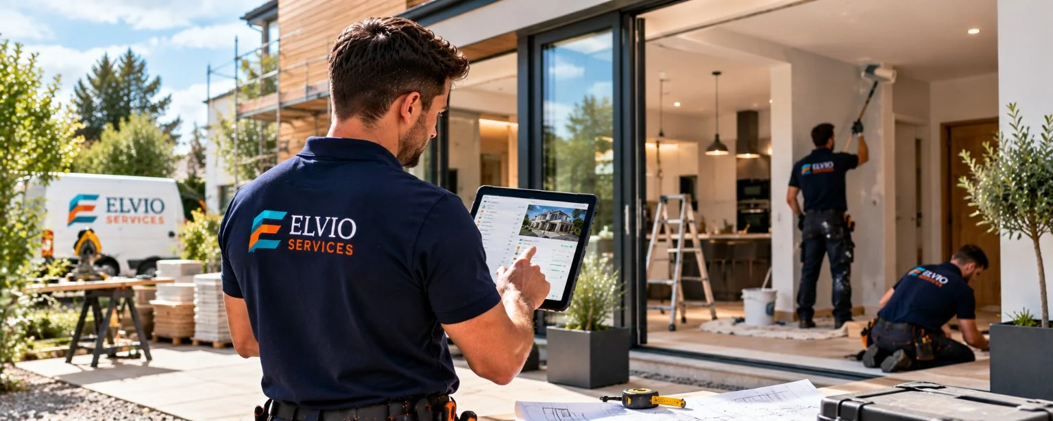 Elvio Services project management team coordinating a property refurbishment project